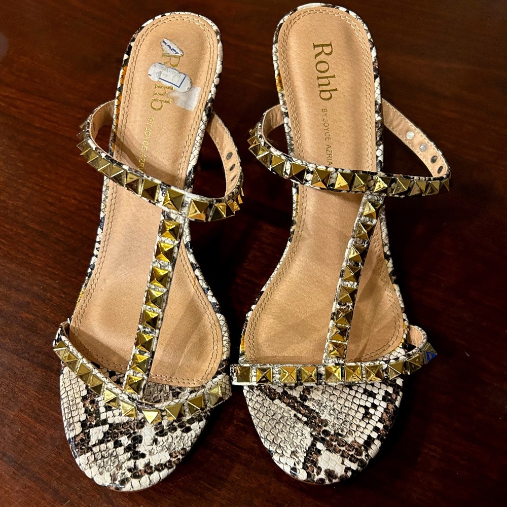 Azria Sandals Vanilla Python - image 1